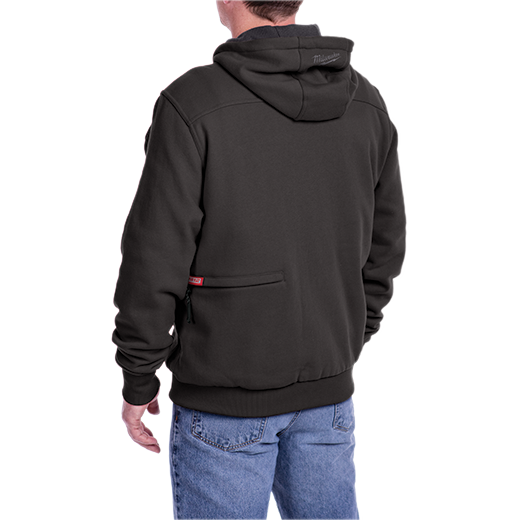 Grey, Medium Milwaukee Performance Mens Heated Hoodie with Front and Back Heating Element 1 Pack 